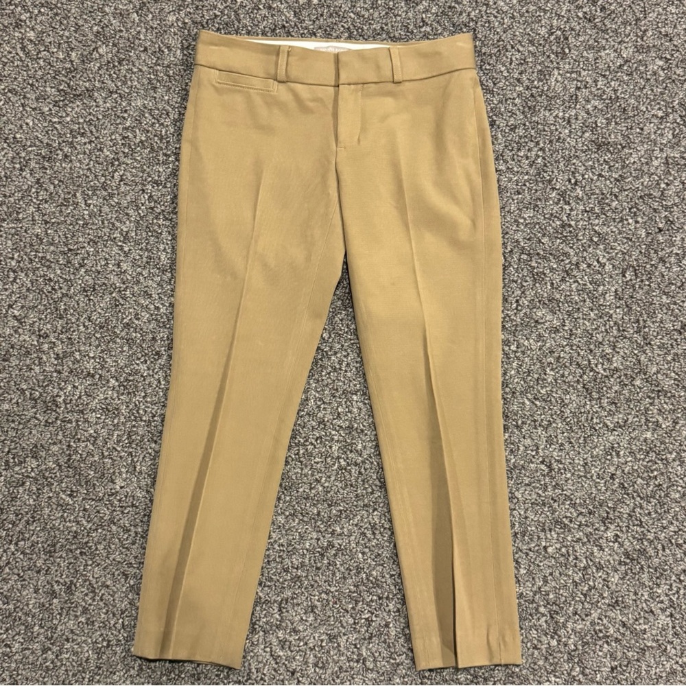 Banana Republic Women's Cropped Tailored Pants “Sloan” Fit  Tan - Picture 2 of 7